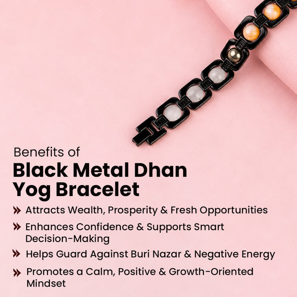 Black Metal Dhan Yog Bracelet