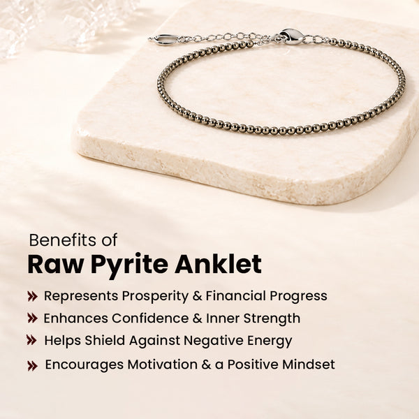 Raw Pyrite Anklet