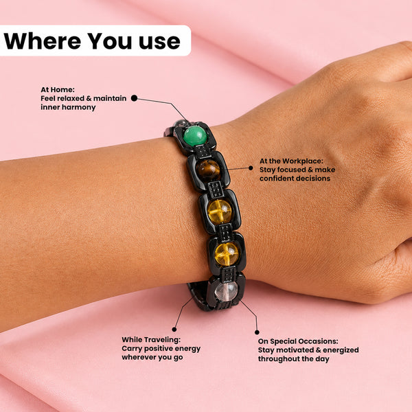 Black Metal Dhan Yog Bracelet