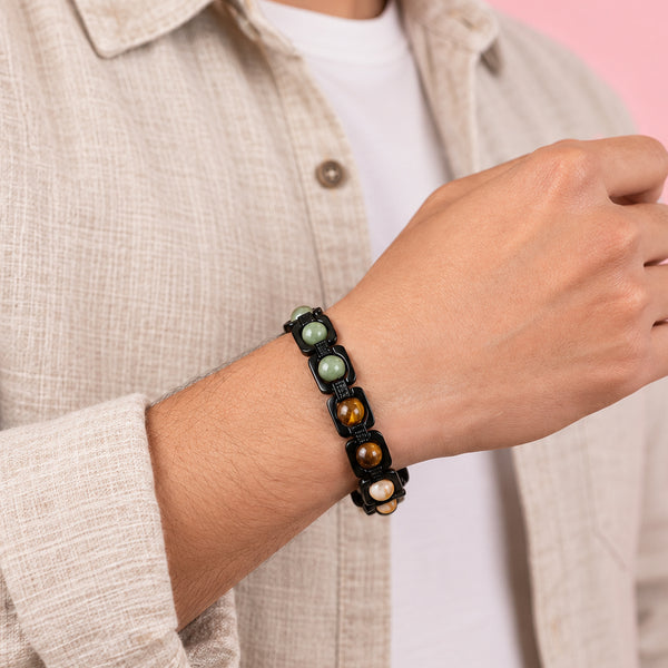 Black Metal Dhan Yog Bracelet