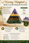 Money Magnet – Multi-Crystal Orgonite Pyramid