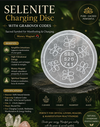 Selenite Charging Disc with Grabovoi Codes