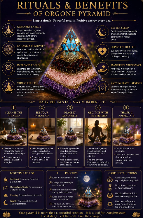 Orgone Pyramid – Energy Protection, Vastu & Abundance Pyramid