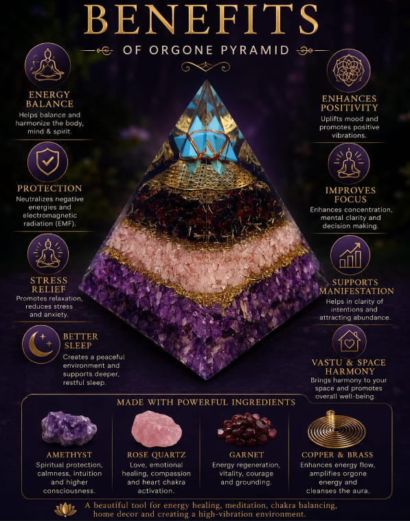 Orgone Pyramid – Energy Protection, Vastu & Abundance Pyramid